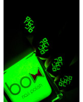 Bow Nail Polish Glow in the dark White/Green