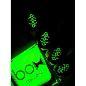 Bow Nail Polish Лак для стемпинга Bow Nail Polish Glow in the dark White/Green