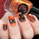 Пластина для стемпинга Whats Up Nails A011 Leaves Are Fall-ing (автор - @Murka_vk_nails)