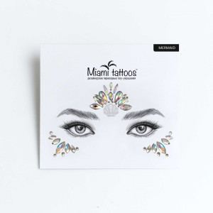 Miami Tattoos Временные татуировки Miami Tattoos Кристаллы для лица Mermaid