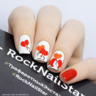 Трафарет для ногтей RockNailStar Сердечки