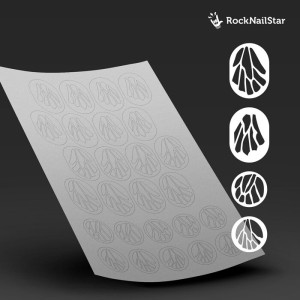RockNailStar Трафарет для ногтей RockNailStar Трафарет-мини Бабочки