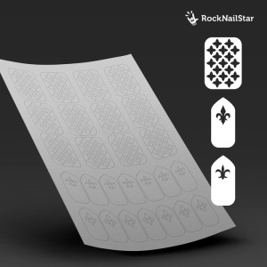 RockNailStar Трафарет для ногтей RockNailStar Трафарет-мини Геральдика