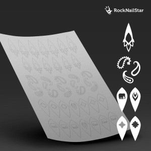 RockNailStar Трафарет для ногтей RockNailStar Трафарет-мини Индия