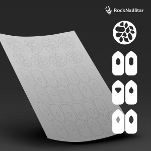 RockNailStar Трафарет для ногтей RockNailStar Трафарет-мини Камни