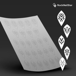 RockNailStar Трафарет для ногтей RockNailStar Трафарет-мини Мехенди