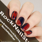 Трафарет для ногтей RockNailStar Полоски