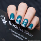 Трафарет для ногтей RockNailStar Русалка