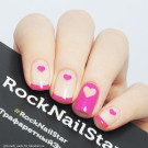Трафарет для ногтей RockNailStar Сердечки