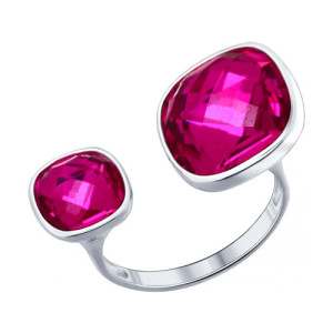 SOKOLOV Кольцо SOKOLOV из серебра с розовыми кристаллами Swarovski 94011366