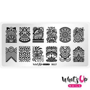 Whats Up Nails Пластина для стемпинга Whats Up Nails B027 The Art of Henna