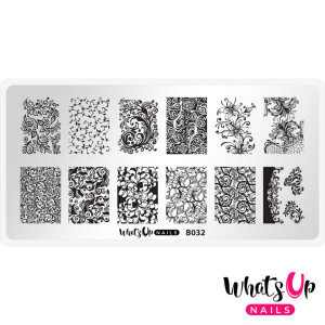 Whats Up Nails Пластина для стемпинга Whats Up Nails B032 Floral Swirls