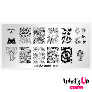 Whats Up Nails Пластина для стемпинга Whats Up Nails B047 Everyday is Caturday
