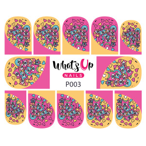 Whats Up Nails Слайдер-дизайн Whats Up Nails P003 Owl Love, Pink