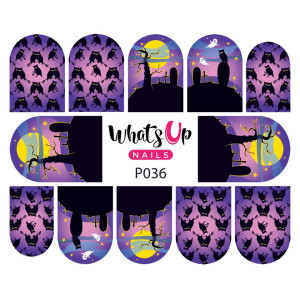 Whats Up Nails Слайдер-дизайн Whats Up Nails P036 Moonlit Night Scare