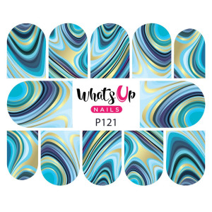 Whats Up Nails Слайдер-дизайн Whats Up Nails P121 Marbled Like the Sea