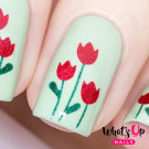 Трафарет для ногтей Whats Up Nails Трафарет Тюльпаны